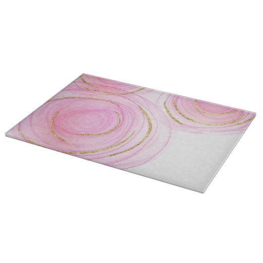 Abstrakte Aquarellplatine Schneidebrett (Ecke)