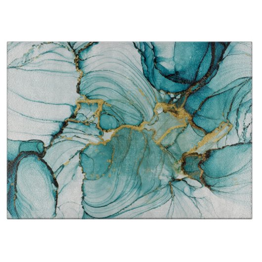 Abstrakte Aquarellplatine Schneidebrett (Vorderseite)