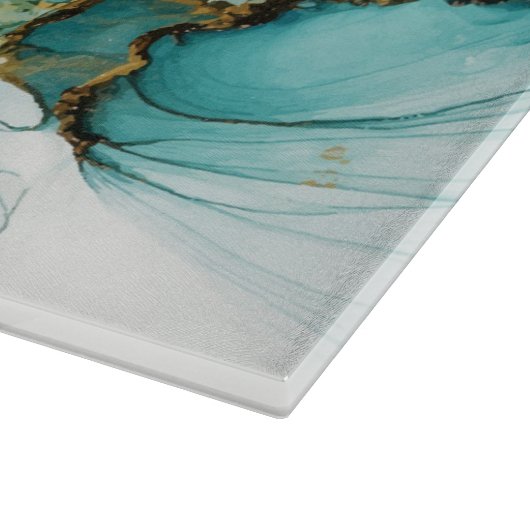 Abstrakte Aquarellplatine Schneidebrett (Ecke)