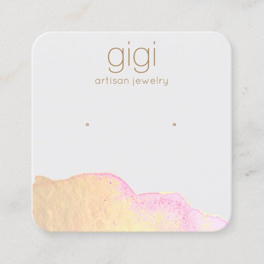 Abstrakte Aquarellsteine mit dem Zeiger Quadratische Visitenkarte (Vorderseite)