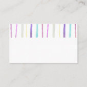 abstrakte Aquarellstreifen, farbenfroh und modern Visitenkarte (Rückseite)