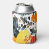 Abstrakte Aquarellstriche Nahtloses Muster Dosenkühler (Kanne Rückseite)