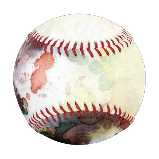 Abstrakte Aquarelltextur mit Farbe Baseball (Rückseite)
