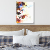 Abstrakte Aquarelltextur mit Farbe Leinwanddruck (Insitu (Schlafzimmer))