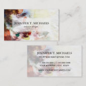 Abstrakte Aquarelltextur mit Farbe Visitenkarte (Vorne/Hinten)