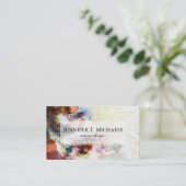 Abstrakte Aquarelltextur mit Farbe Visitenkarte (Stehend Vorderseite)