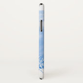 Abstrakte Aquarelltöne, trendige blaue Korallenrif Case-Mate iPhone Hülle (Hinten/Rechts)