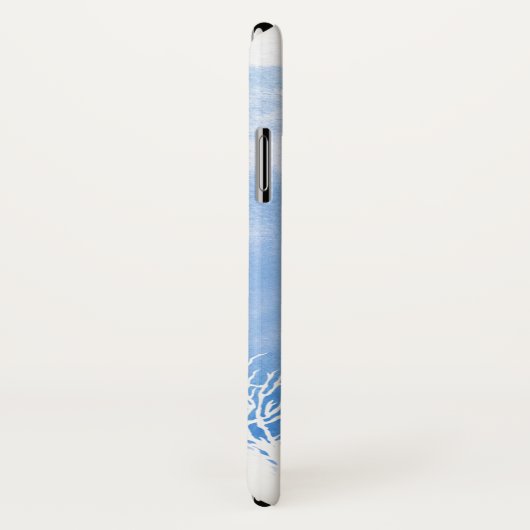 Abstrakte Aquarelltöne, trendige blaue Korallenrif Case-Mate iPhone Hülle (Hinten/Rechts)