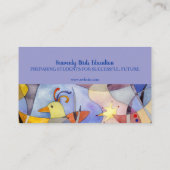 Abstrakte Aquarellvögel Visitenkarte (Rückseite)