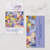 Abstrakte Aquarellvögel Visitenkarte (Vorne/Hinten)