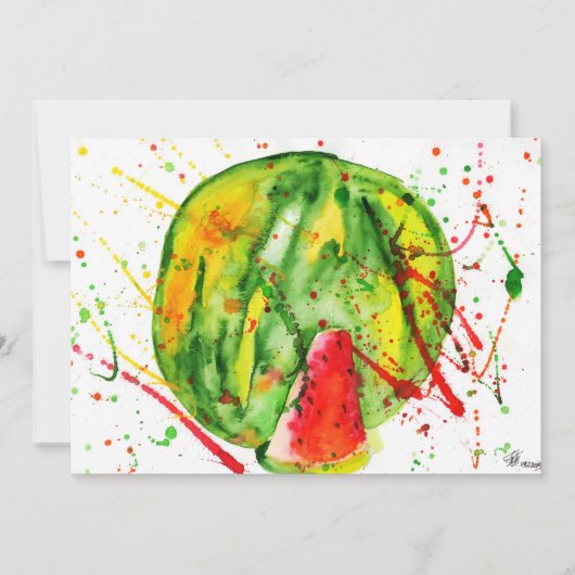 Abstrakte Aquarellwassermelone (Vorderseite)