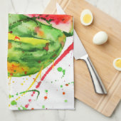 Abstrakte Aquarellwassermelone Geschirrtuch (Viertel Falte)