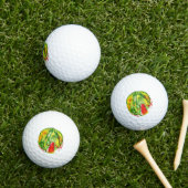 Abstrakte Aquarellwassermelone Golfball (Insitu Gras)