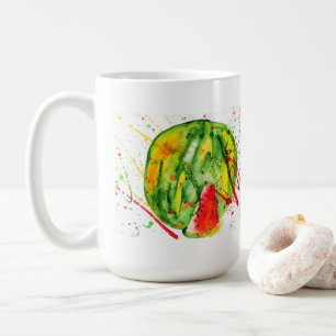 Abstrakte Aquarellwassermelone Kaffeetasse