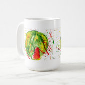 Abstrakte Aquarellwassermelone Kaffeetasse (Vorderseite Links)