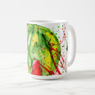 Abstrakte Aquarellwassermelone Kaffeetasse