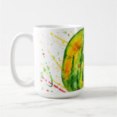Abstrakte Aquarellwassermelone Kaffeetasse (Links)