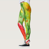 Abstrakte Aquarellwassermelone Leggings (Links)