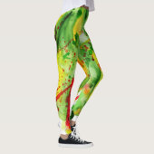 Abstrakte Aquarellwassermelone Leggings (Rechts)