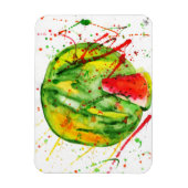 Abstrakte Aquarellwassermelone Magnet (Vertikal)