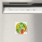Abstrakte Aquarellwassermelone Magnet (In Situ (Geschirrspüler))