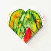 Abstrakte Aquarellwassermelone Notizblock (Rückseite)