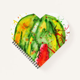 Abstrakte Aquarellwassermelone Notizblock