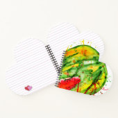 Abstrakte Aquarellwassermelone Notizblock (Innenseite)