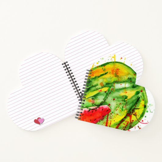 Abstrakte Aquarellwassermelone Notizblock (Innenseite)
