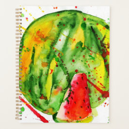 Abstrakte Aquarellwassermelone Planer