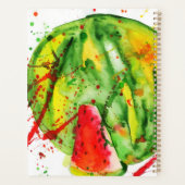 Abstrakte Aquarellwassermelone Planer (Rückseite)