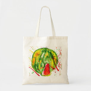 Abstrakte Aquarellwassermelone Tragetasche