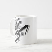 Abstrakte arabische Kalligraphie Kaffeetasse (Vorderseite Links)