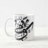 Abstrakte arabische Kalligraphie Kaffeetasse (Links)