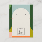 Abstrakte Arch Retro farbige Logo-Nekklammer Visitenkarte (Vorderseite)