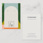 Abstrakte Arch Retro farbige Logo-Nekklammer Visitenkarte (Vorne/Hinten)