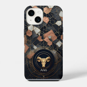 Abstrakte Aries-Sternzeichen-Illustration Modern iPhone 14 Hülle