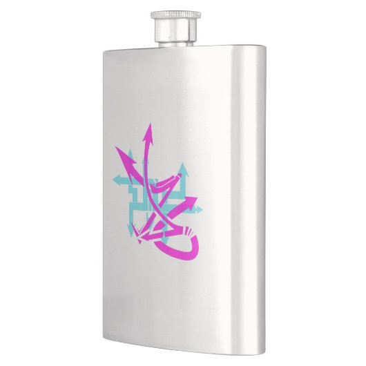 Abstrakte Arrows Classic Flask Flachmann (Links)