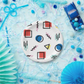 abstrakte Art Achtzigerjahre Memphis Pappteller (Party)