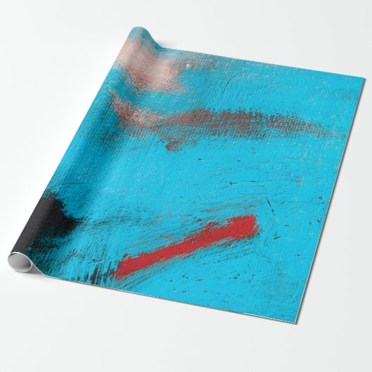 Abstrakte Art BackgroundArt,Anstrich, Farbe, Blau, Geschenkpapier (Ungerollt)