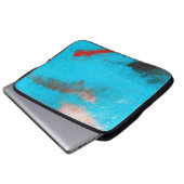 Abstrakte Art BackgroundArt,Anstrich, Farbe, Blau, Laptopschutzhülle (Vorne Knopf)