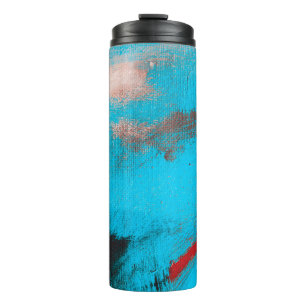 Abstrakte Art BackgroundArt,Anstrich, Farbe, Blau, Thermosbecher
