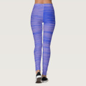 Abstrakte Art Bale Blue Lines Textur Leggings (Rückseite)