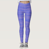Abstrakte Art Bale Blue Lines Textur Leggings (Vorderseite)
