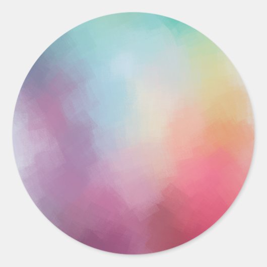 Abstrakte Art Blank Template farbig rot gelb Runder Aufkleber (Vorderseite)
