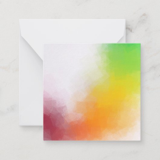 Abstrakte Art Blank Template Rot Gelb Orange Mitteilungskarte (Vorderseite)