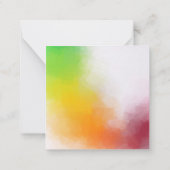 Abstrakte Art Blank Template Rot Gelb Orange Mitteilungskarte (Rückseite)