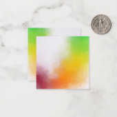 Abstrakte Art Blank Template Rot Gelb Orange Mitteilungskarte (Vorderseite/Rückseite Beispiel)