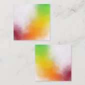 Abstrakte Art Blank Template Rot Gelb Orange Mitteilungskarte (Vorne/Hinten)