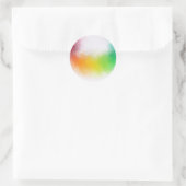 Abstrakte Art Blank Template Rot Gelb Orange Runder Aufkleber (Tasche)